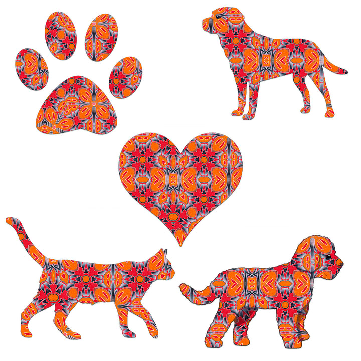 Initials, Letters &amp; Symbols Compact - Red Orange &