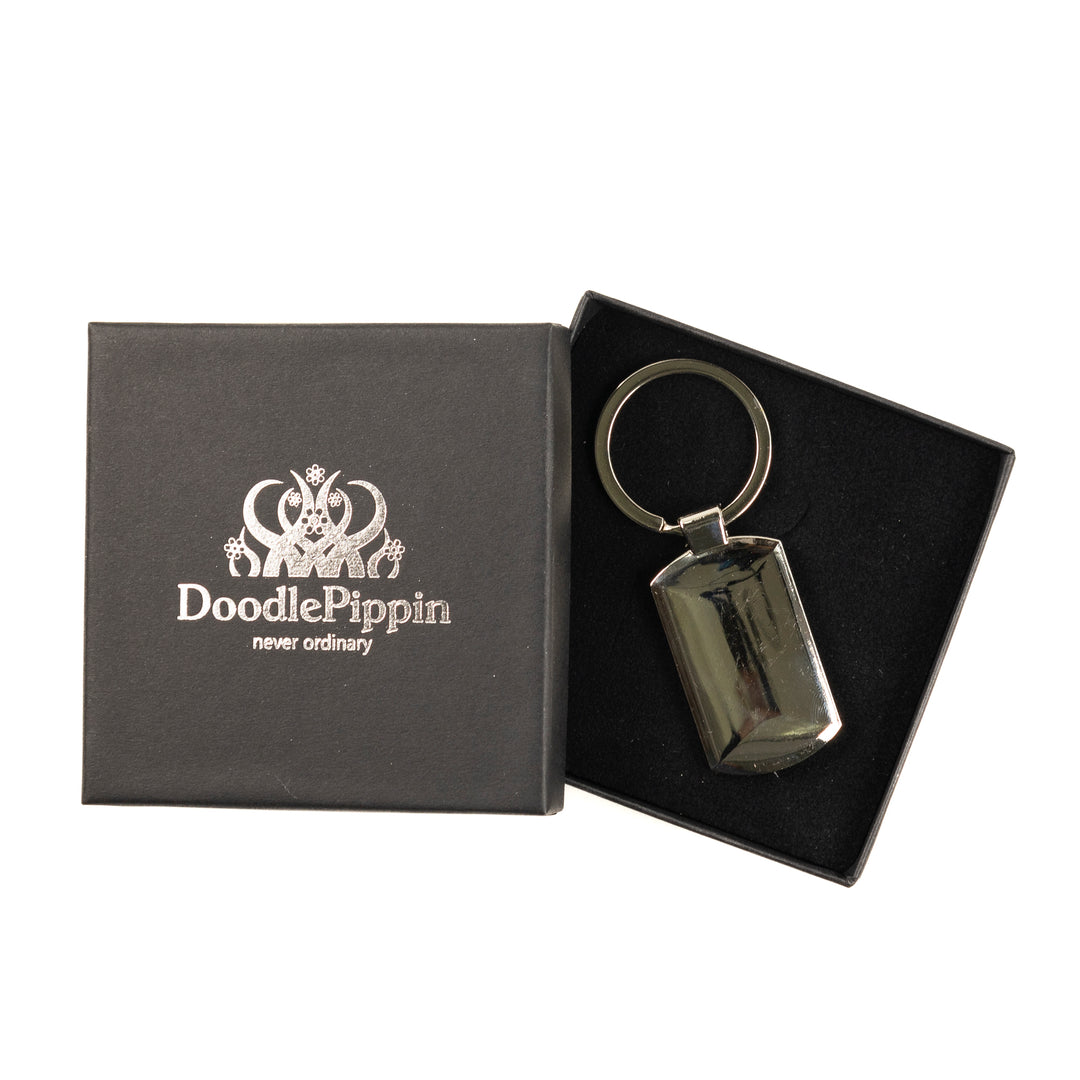 Blue Pomegranate design - keyring