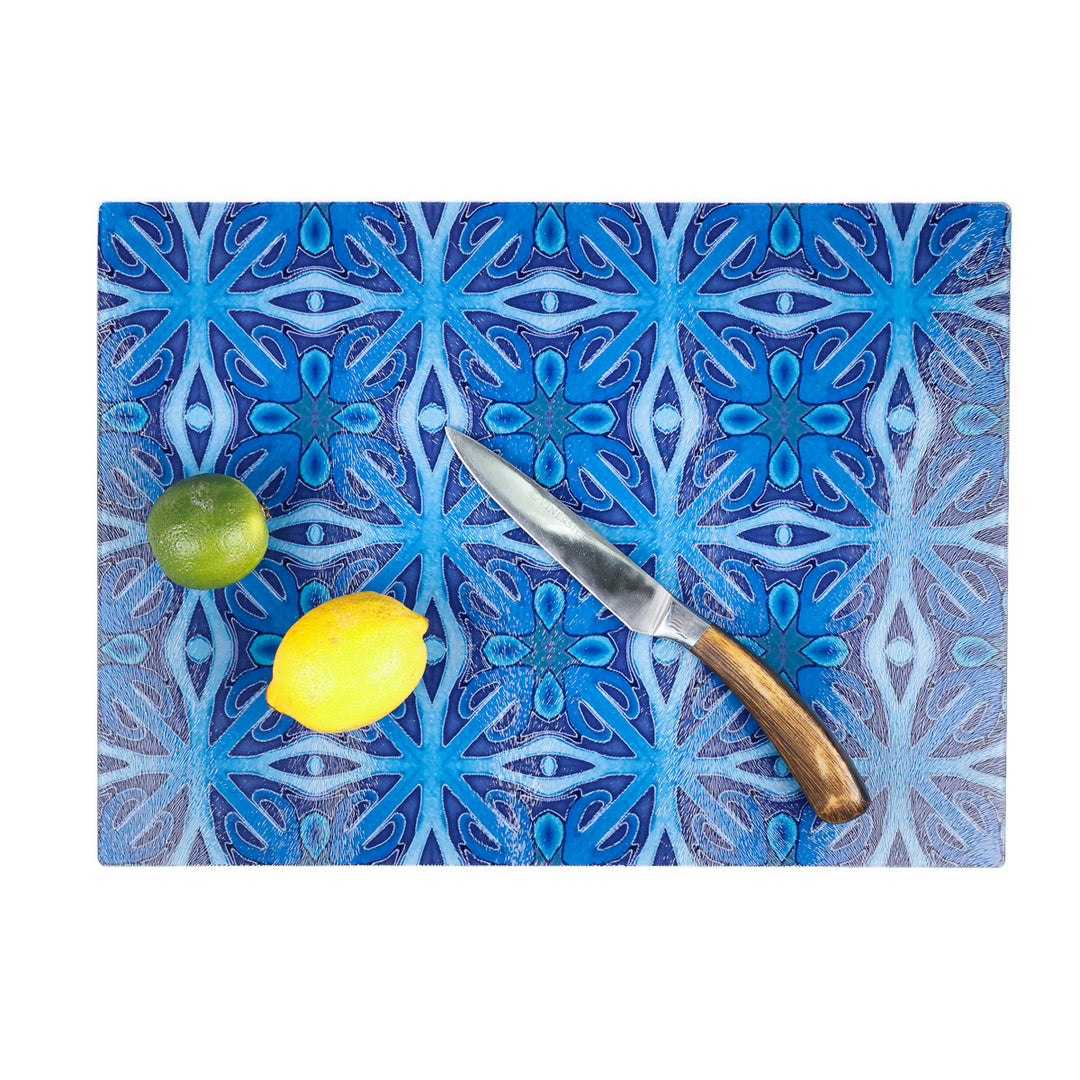SALE - Large, Textured - Rich denim blue worktop protector