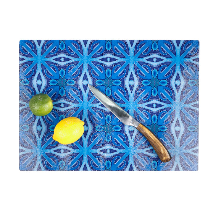 SALE - Large, Textured - Rich denim blue worktop protector