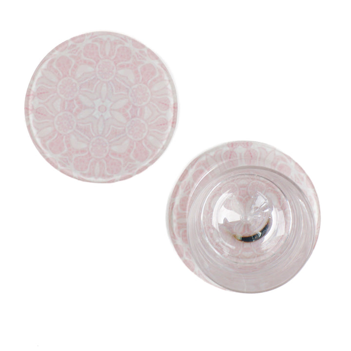 SALE - Pair of Hazy Pink Pomegranate - Circular Coasters