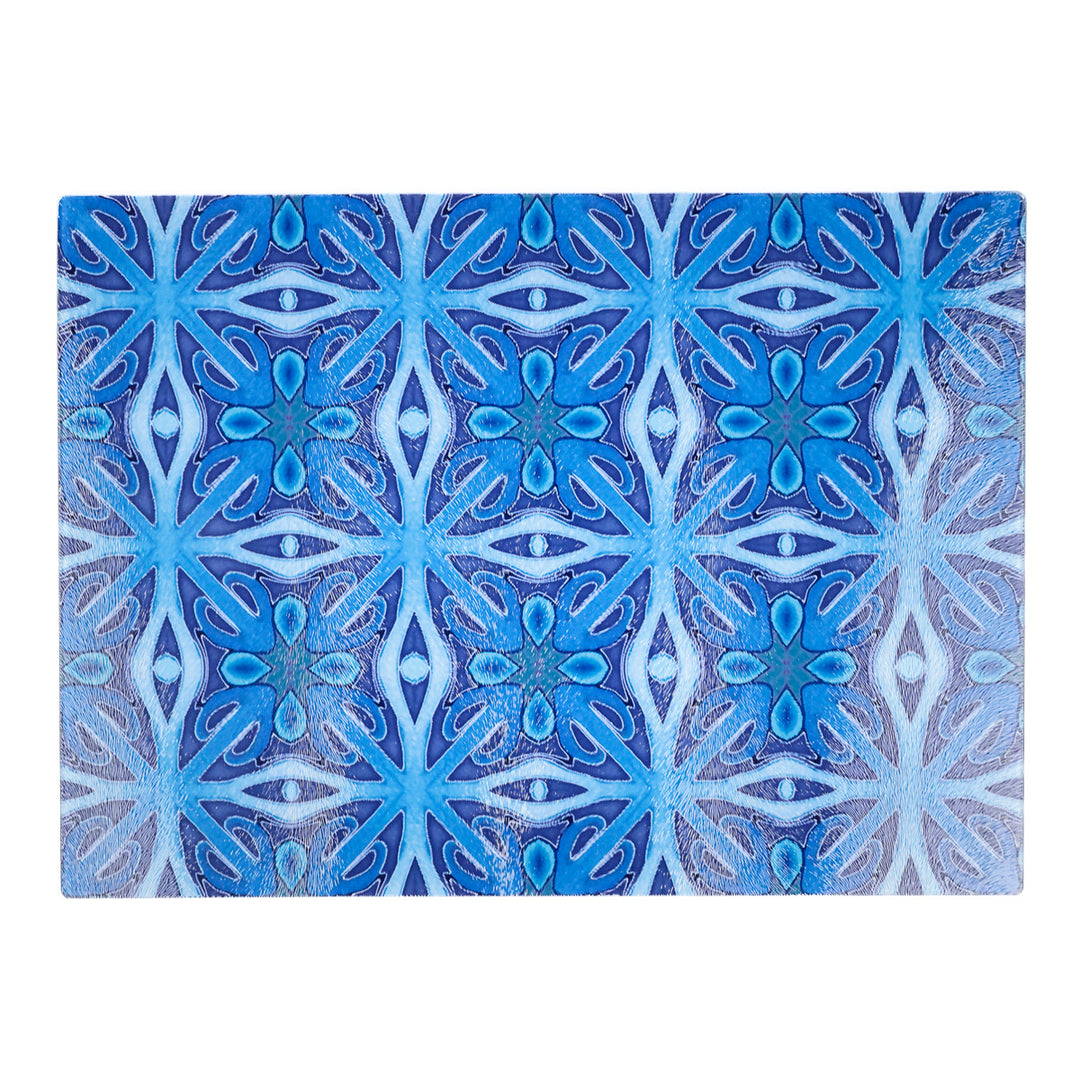 SALE - Large, Textured - Rich denim blue worktop protector