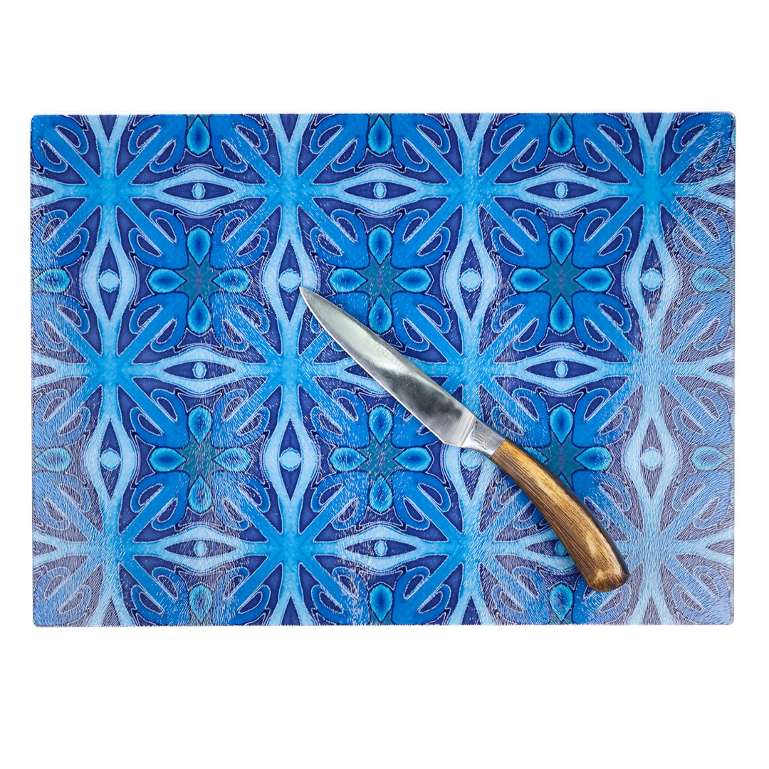 SALE - Large, Textured - Rich denim blue worktop protector