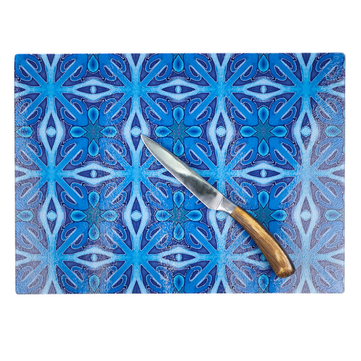 SALE - Large, Textured - Rich denim blue worktop protector