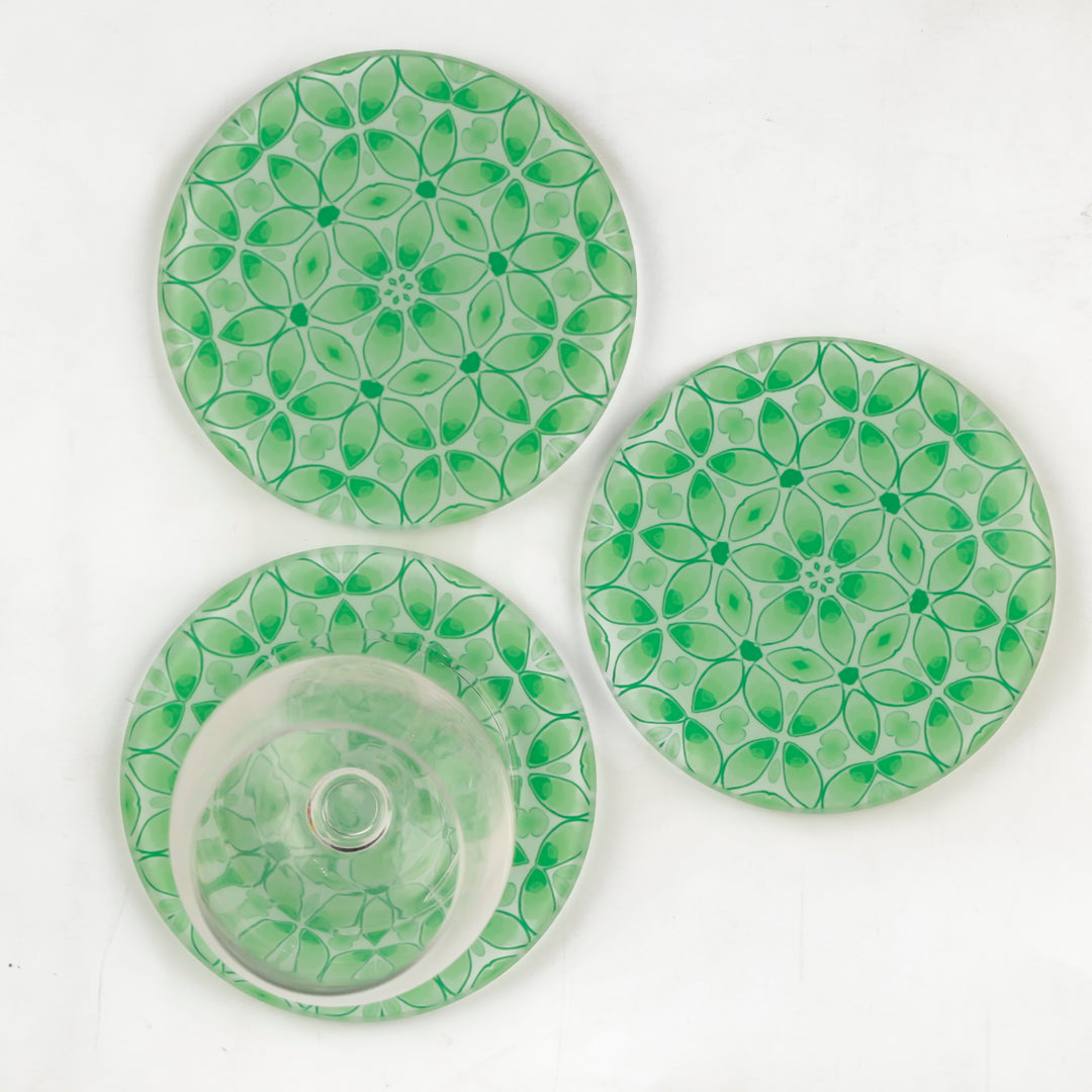 Green Pea Leaves - Coaster Set