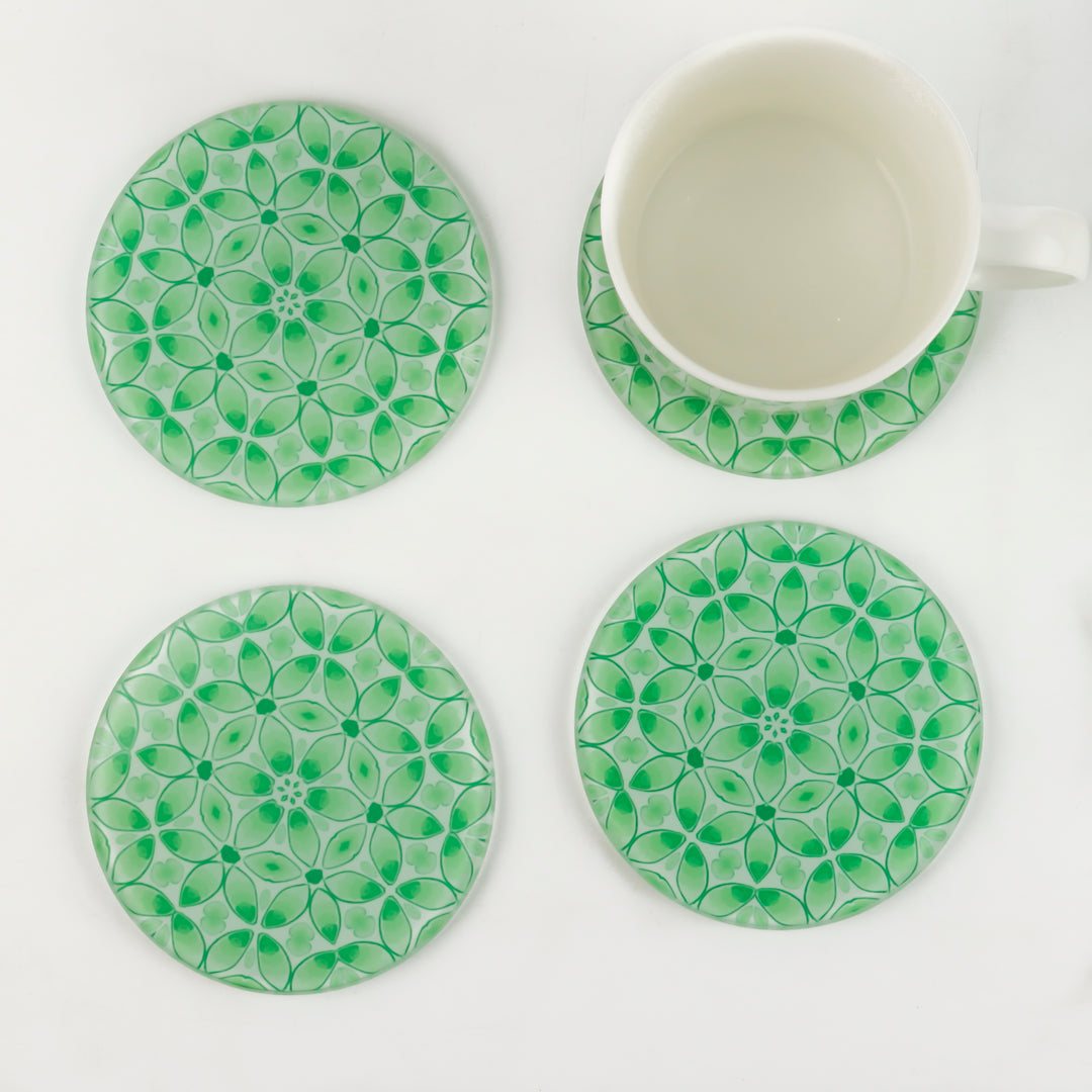 Green Pea Leaves - Coaster Set