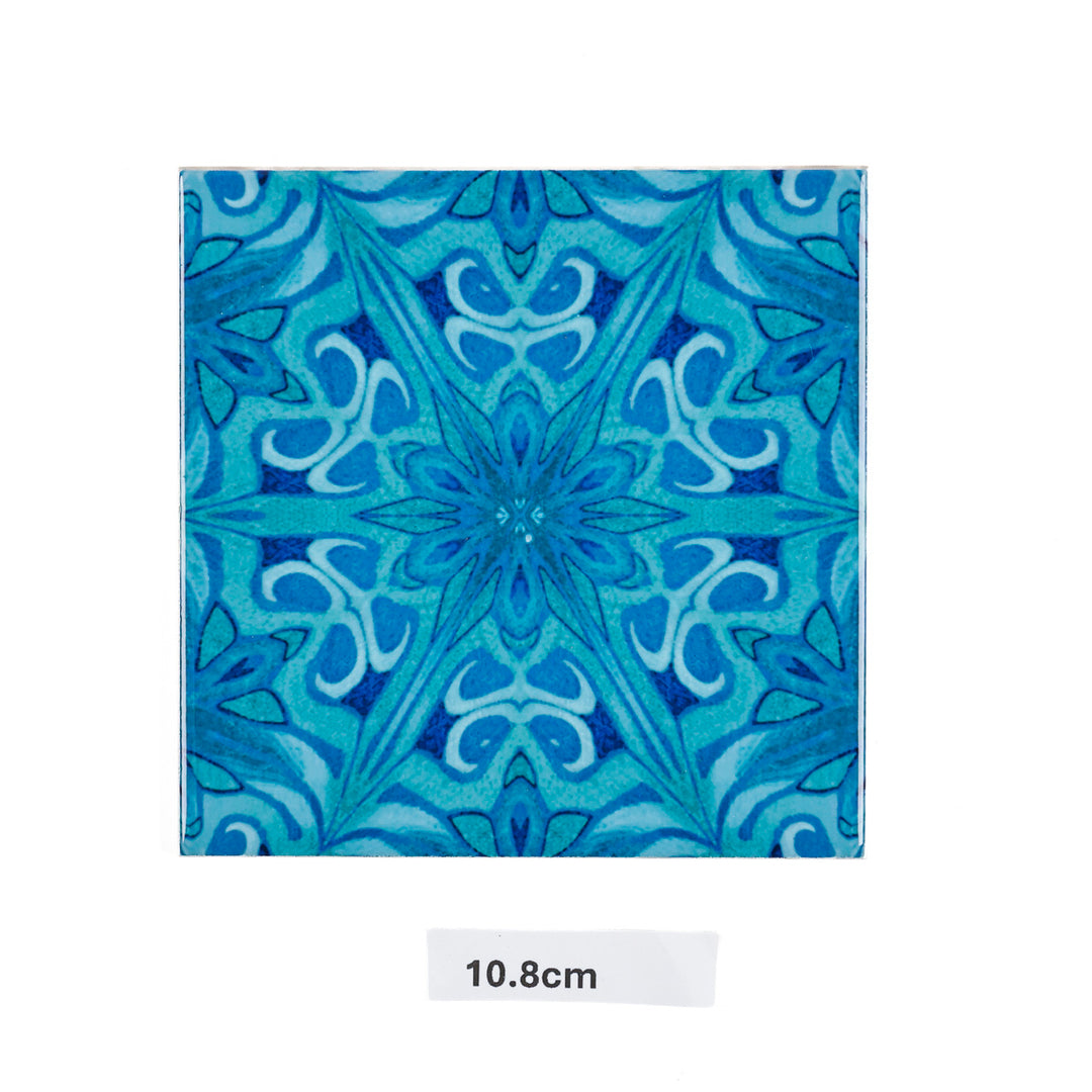 SALE - Set of 6x 10.8cm Agapanthus Tiles