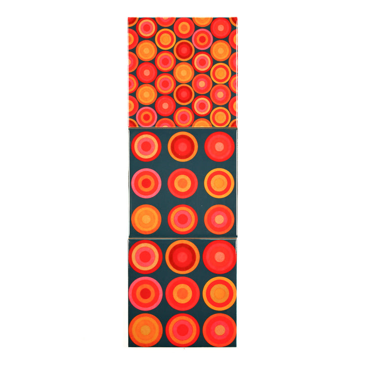SALE SET of 3 x 10.8cm Volcanic Circle design (mixed set)