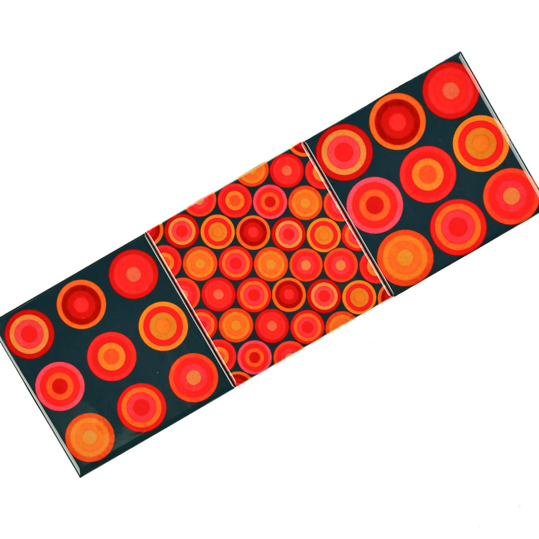 SALE SET of 3 x 10.8cm Volcanic Circle design (mixed set)