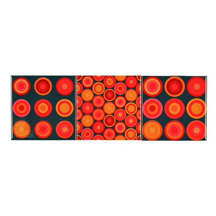 SALE SET of 3 x 10.8cm Volcanic Circle design (mixed set)