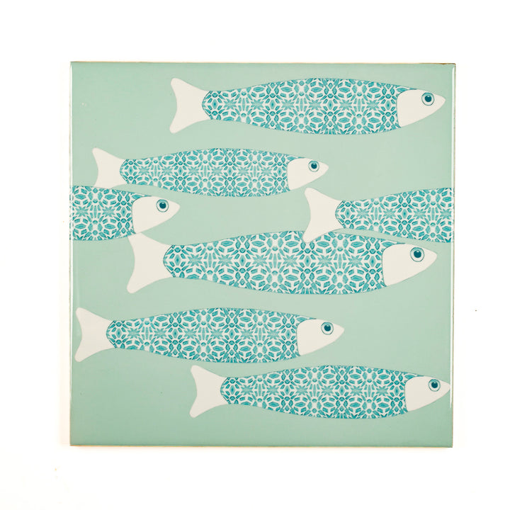 SALE SECOND SET - 6 x 20cm - Mixed Fish Design Tiles