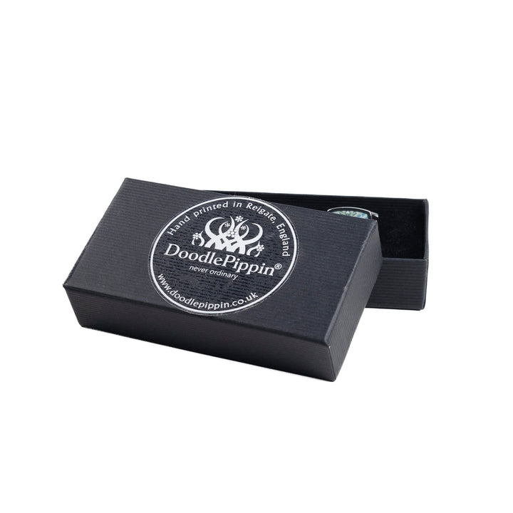 Blue Nettles Millefiori Inlay Cufflink Pair