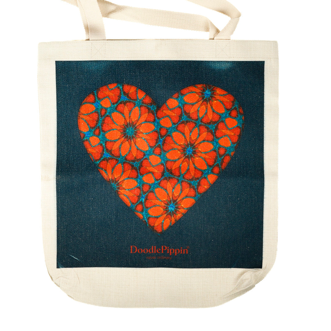 SALE SECOND Moroccan Flower Heart Bag - Dark Blue