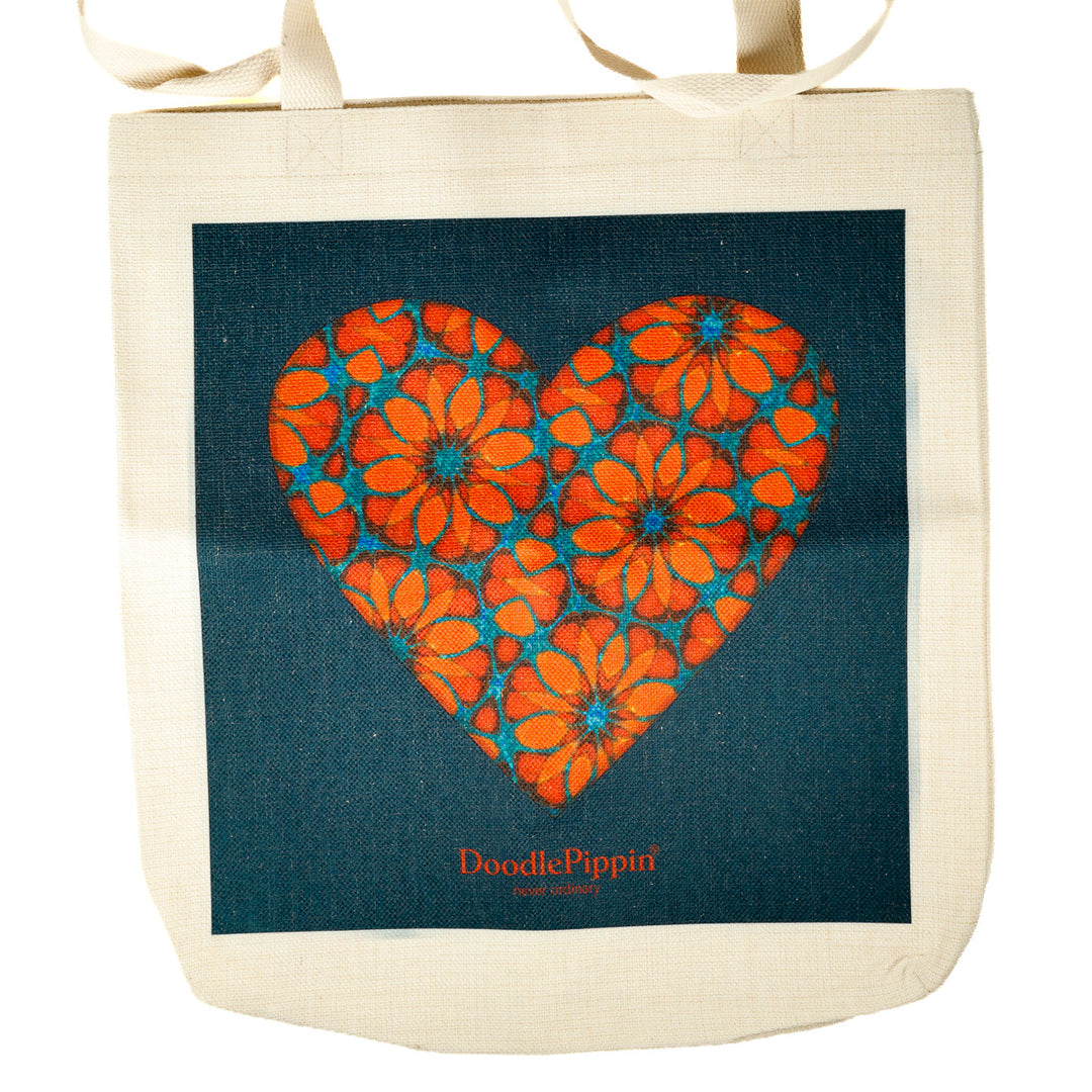 SALE SECOND Moroccan Flower Heart Bag - Dark Blue 2