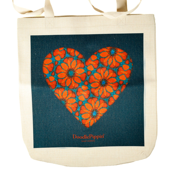 SALE SECOND Moroccan Flower Heart Bag - Dark Blue 2