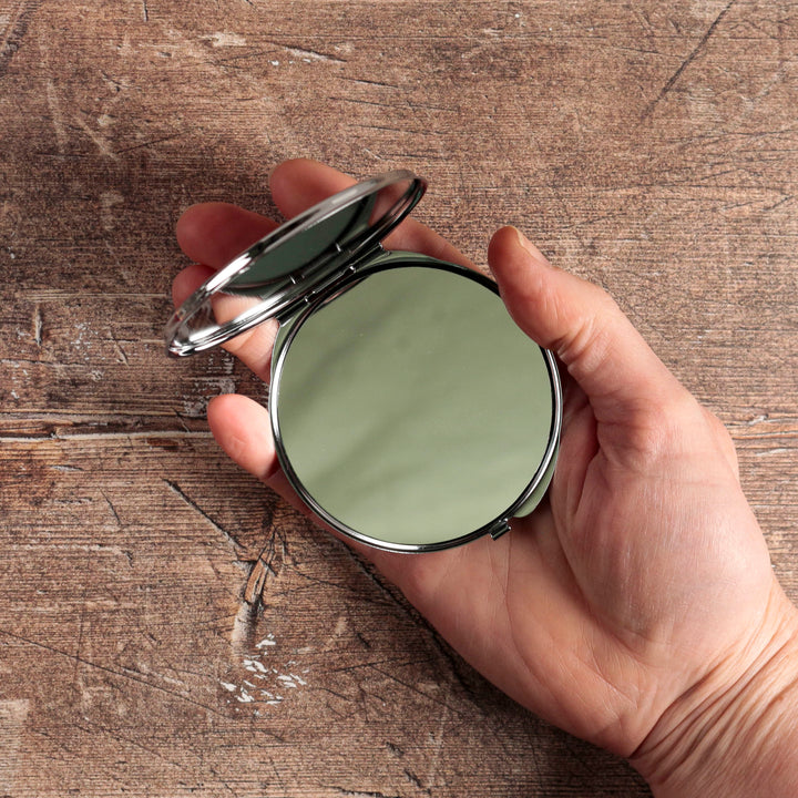 Greyhound Compact Folding Mirror - Blue Grey